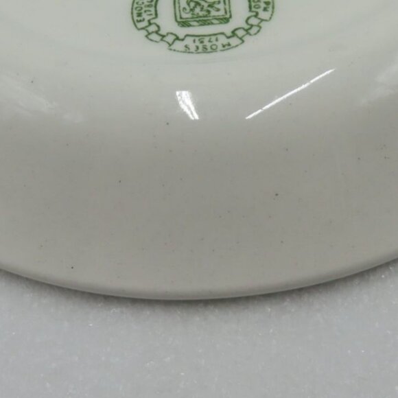 WOOD & SONS Upper Canada Village Green White Dish Farming Scene England - Picture 10 of 10